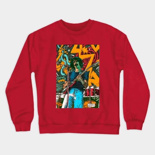 Frank Zappa N°2, by Maximiliano Lopez Barrios Crewneck Sweatshirt by Grafixo Sur